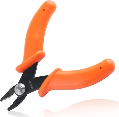 Miniatura 8 de Mini alicates para engarzar cuentas de 5 pulgadas con mandíbula doblada 3 muescas para herramientas de fabricación de joyas