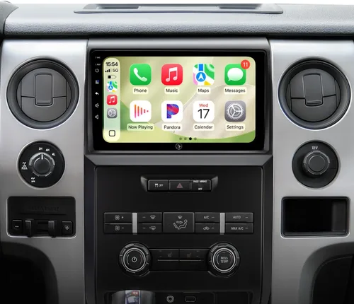 64G Android Radio de coche estéreo para Ford F150 2009-2012 CarPlay inalámbrico y Android Auto, 5G WiFi navegación GPS, pantalla táctil Bluetooth