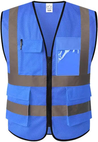 Miniatura 21 de XIAKE Chaleco de seguridad reflectante para hombres y mujeres, chaleco de alta visibilidad clase 2 con bolsillos, cumple con las normas ANSI Malla