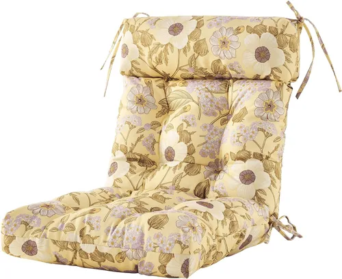 Miniatura 12 de ARTPLAN Cojín para silla de exteriores, cojín de respaldo alto para patio con lazo para silla mecedora Adirondack, 44 x 21 x 4 pulgadas, 1 unidad
