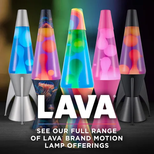 Miniatura 8 de Lava The Original Lamp - 14.5" Evenfall - Lámpara de movimiento líquido retro cohete - Cera amarilla y líquido púrpura - Artículo #2391