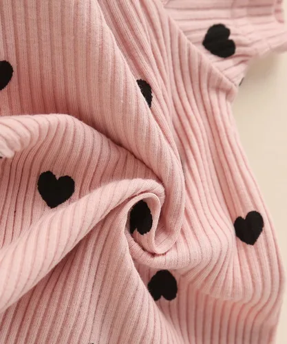 Miniatura 6 de Conjunto de mameluco y pantalón de manga larga para niña de 3 piezas