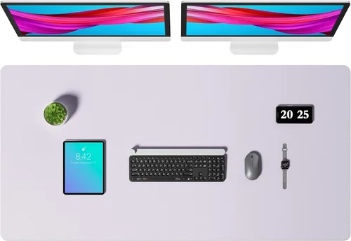 Miniatura 116 de Aothia - Protector de escritorio de cuero sintético, base para mouse, superficie antideslizante e impermeable para escribir y para laptop