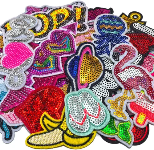 Miniatura 3 de Lentejuelas para coser o planchar en parches bordados para ropa, vestido, sombrero, pantalones, zapatos, cortina, decoración de costura (equinas-2)