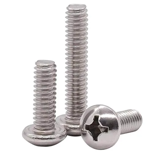 Miniatura 16 de Tornillo de máquina de cabeza cilíndrica #4-40 x 1/4", Phillips Drive, acero inoxidable 304 18-8, acabado brillante, rosca completamente mecanizada
