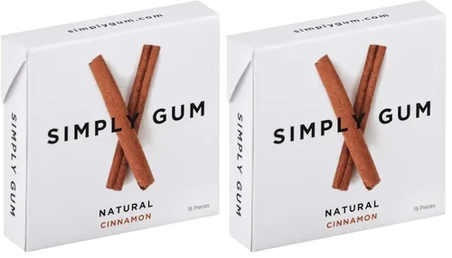 Miniatura 2 de Simply Gum Goma de mascar natural (canela, 15 unidades (paquete de 1))