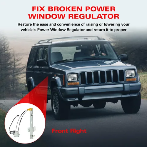 Miniatura 5 de BDFHYK 741-539 Elevalunas eléctrico con motor delantero derecho Compatible con Jeep Cherokee 1991-1996, Jeep Comanche 1991-1992