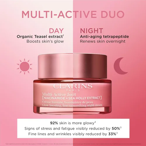 Miniatura 9 de Clarins Hidratante de día multiactivo con niacinamida Suaviza las líneas finas Aprieta visiblemente los poros Tono y textura uniformes