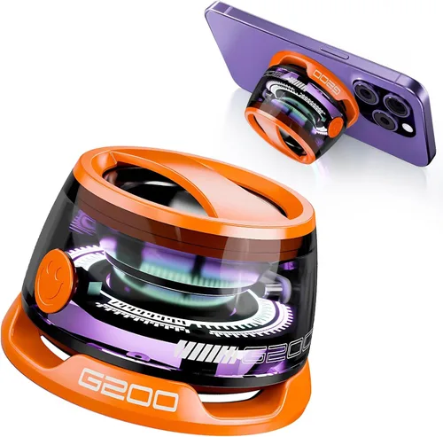 Miniatura 12 de Altavoz Bluetooth magnético G200 con luz RGB - Mini altavoz Bluetooth portátil, sonido estéreo de rango completo para 7 horas de reproducción, modo