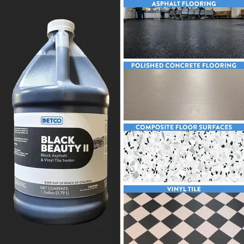 Miniatura 5 de Black Beauty II - Sellador de suelo para asfalto y baldosas de vinilo, sellador negro de secado rápido, restaura el color, sella el desgaste