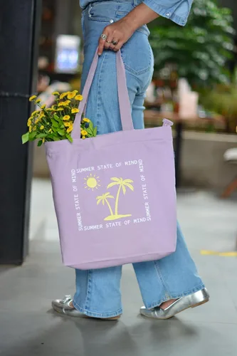 Miniatura 11 de Ecoright Bolsa de lona estética para mujer, bolsa grande con cremallera y bolsillo, bolsa de mano para mujer, para yoga, trabajo, playa