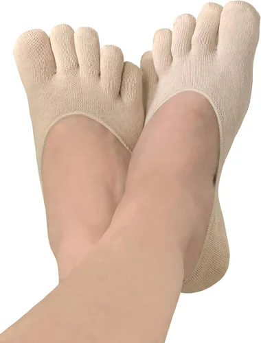 Calcetines terapéuticos de talón de gel, 2 pares de calcetines invisibles para tratamiento de talón agrietado – Ayuda con la alineación y