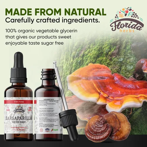 Miniatura 3 de Tintura Reishi, extracto orgánico de hongos Reishi (Ganoderma Lucidum), suplemento de hongos secos, sin OMG en glicerina vegetal orgánica prensada