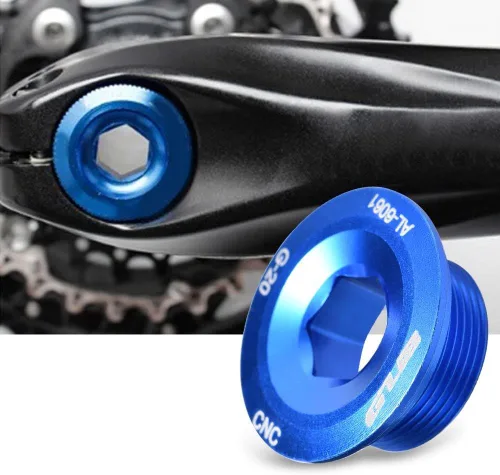 Miniatura 2 de Tbest Tornillos de rueda de cadena con manivela de bicicleta de aleación de aluminio GUB