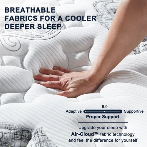 Miniatura 5 de Twin Mattress 12 inch, Hybrid Twin Size Mattress in a Box, Individually Wrapped Coils & Gel Memory Foam for Back Support, Pressure Relief & Motion