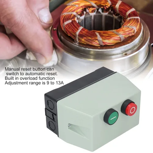 Miniatura 4 de Kadimendium Arrancador magnético Retardante de llama Caja de interruptor magnético monofásico 3 Fase Motor Starter 220V 230V 3 fase 380V 400V 9 a