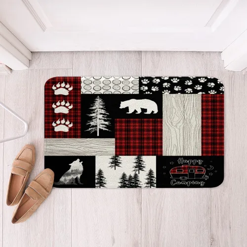 Miniatura 43 de Highland - Alfombra de baño de vaca para regalo de vaqueros, alfombra de baño de granja occidental de 20 x 32 pulgadas, tapete de baño de animales