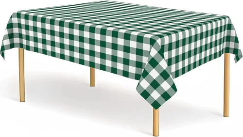 Miniatura 20 de Paquete de 2 manteles de plástico a cuadros en blanco y negro para fiestas, desechables de 54 x 108 pulgadas, mantel rectangular con bandera a
