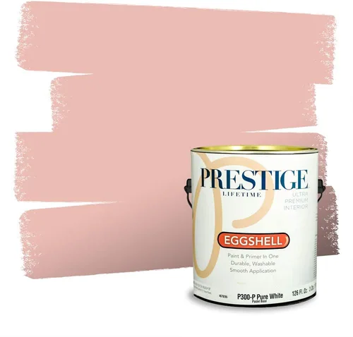 Miniatura 727 de Prestige Paints Pintura exterior e imprimación en uno, 1 galón, plano, coincidencia comparable de Valspar* Amber Rose*