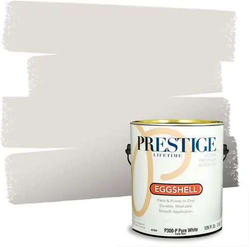 Miniatura 185 de PRESTIGE Paints - Pintura interior e imprimación en uno, 1 galón, cáscara de huevo, pimienta envejecida