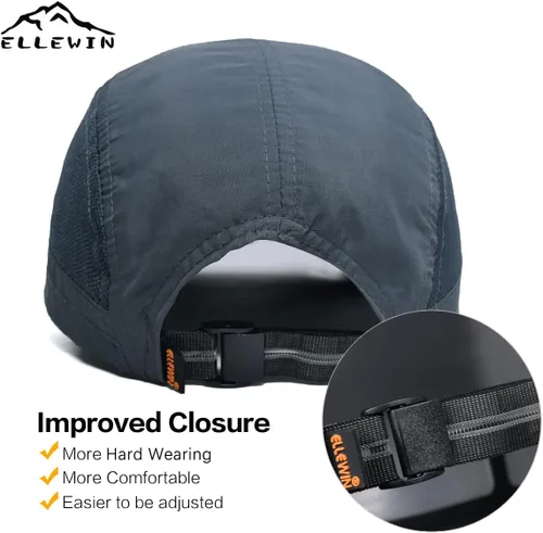 Miniatura 42 de ELLEWIN Gorra de béisbol unisex UPF 50 sin estructura, con pico grande y plegable