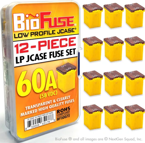 Miniatura 10 de LP (perfil bajo) JCASE 20-Piece Cartucho Fusible Surtido 20A 30A 40A 50A 60A (4 cada uno). Se adapta a la mayoría: Nissan, Toyota, Chrysler, Dodge