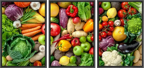 Miniatura 20 de wall26 Lienzo enmarcado para pared, juego de arte de hierbas, verduras y condimentos en madera, alimentos, fotografía cultural, realismo, paisaje