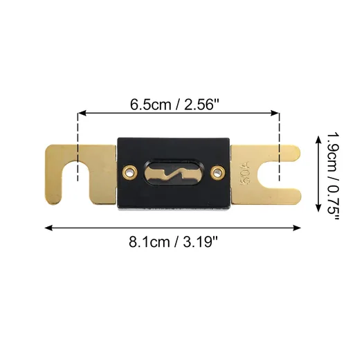 Miniatura 3 de X AUTOHAUX Protección eléctrica de repuesto de fusible ANL 50A para coche, camión, motocicleta, barco, CD de audio