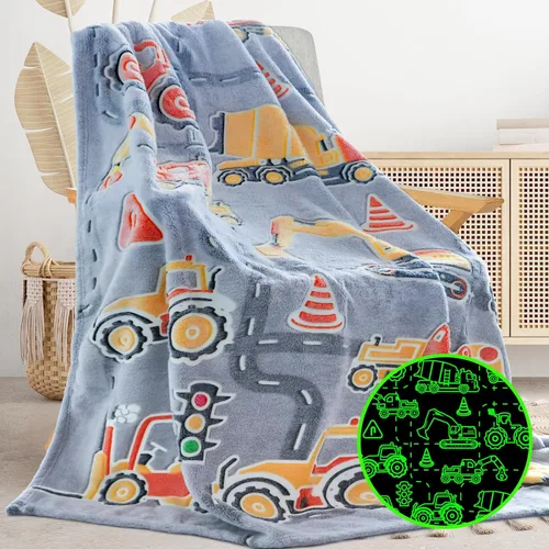 Miniatura 11 de Gitrat Manta de forro polar azul para niños pequeños, manta de felpa suave para niños, 50 x 60 pulgadas