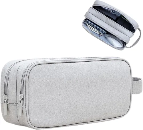 Miniatura 9 de Teskyer Cable Organizer Bag, Travel Electronics Accessories Organiser, Protable Tech Pouch for Phone Chargers, Cables, Flash Drive, Power Bank, Hard