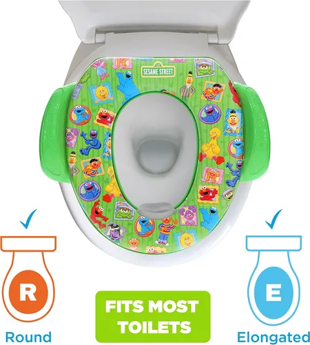 Miniatura 6 de Sesame Street "Framed Friends" - Asiento suave para ir al baño y asiento de entrenamiento para ir al baño, cojín suave, entrenamiento para ir al