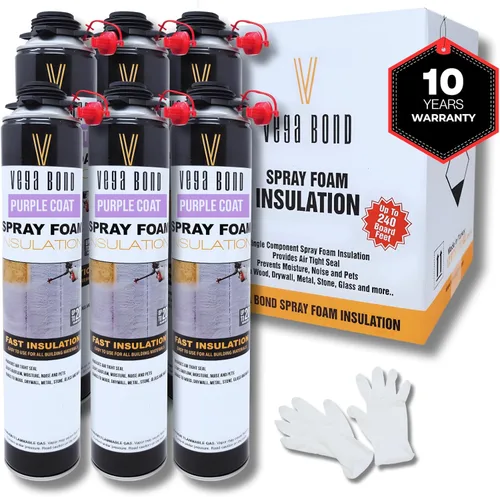 Miniatura 15 de Vega Bond Espuma en aerosol de aislamiento de celda cerrada de un solo componente, autoexpansible, 29 onzas con valor R de 5.66, aerosol acústico