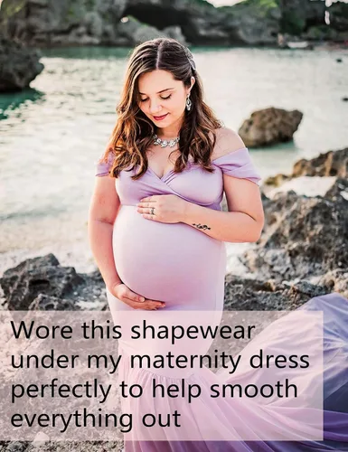 Miniatura 2 de Ropa moldeadora de maternidad de alta calidad "Baby Bump", ropa interior de embarazo de cintura alta a medio muslo que evita rozaduras, soporte