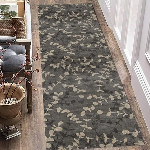 Miniatura 4 de Alfombras de pasillo tradicionales para pasillo, alfombras largas con respaldo de goma antideslizantes impresas de 3.3 ft/4.9 ft/6.6 ft/8.2 ft/9.8