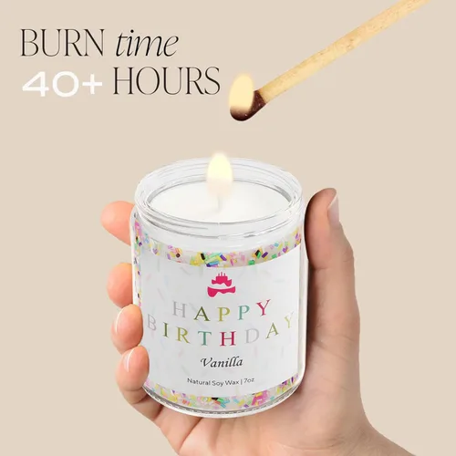 Miniatura 5 de Lihome Vela de feliz cumpleaños, regalos de cumpleaños para mujeres, hombres, mamá, papá, hermana, profesor, amigos, el mejor regalo para ideas