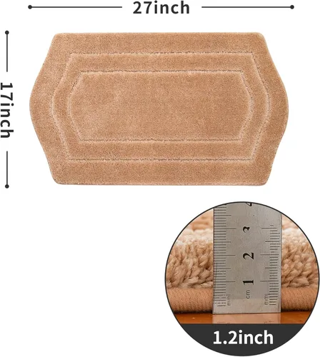 Miniatura 2 de COSY HOMEER Alfombras de Baño Extra Gruesas para Baño - Juegos de Alfombras Antideslizantes de Lino de Baño Suave Felpa 100% Poliéster Fuerte Sala