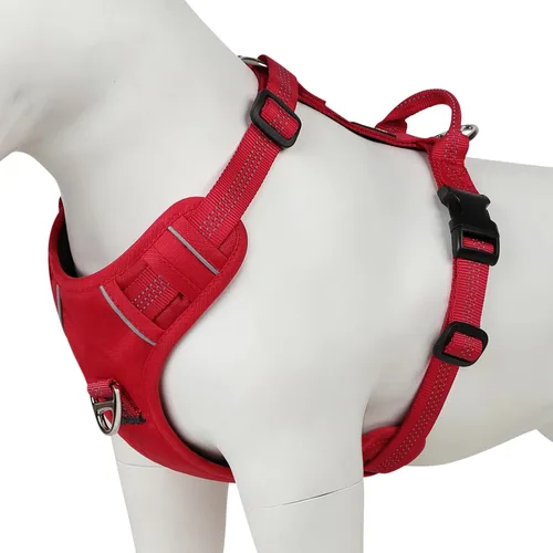 Miniatura 15 de Plutus Pet Arnés sin tirones para perro, arnés reflectante ajustable con asa, a prueba de escapes, acolchado suave para perros pequeños, medianos