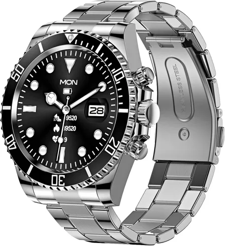 findtime Reloj inteligente para teléfonos Android, contestar hacer llamadas, recordatorio de SMS, reloj inteligente compatible con iPhone,