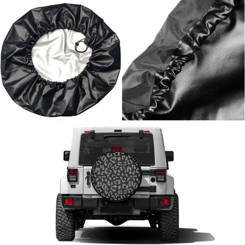 Miniatura 5 de Cubierta de neumático de repuesto con estampado de leopardo para remolque, RV, SUV y muchos vehículos, 12 pulgadas
