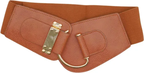 Miniatura 82 de TFJ - Cinturón ancho de moda para mujer, cintura alta, hebilla de gancho de metal dorado, talla XS, S, M, L, XL