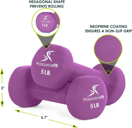Miniatura 3 de ProsourceFit Neoprene Dumbbell Coated for Non-Slip Grip