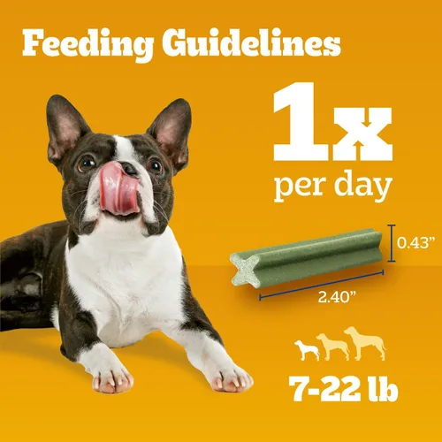 Miniatura 8 de Pedigree Dentastix - Golosinas para perros de razas pequeñas y de juguete, sabor fresco, (7) bolsas de 21 unidades (147 golosinas en total)