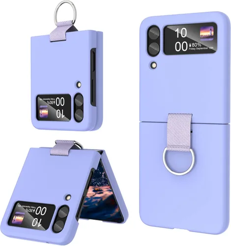 Miniatura 13 de Para Samsung Galaxy Z Flip 4 Funda Con Anillo Cubierta Protectora A Prueba De Golpes Flip Z 4 Funda Del Teléfono Para Galaxy Z Flip 4 5G 2022 - Negro