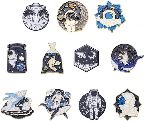 Miniatura 128 de Pandahall - Broches esmaltados de aleación con varios temas, broche de solapa, juego de pines esmaltados