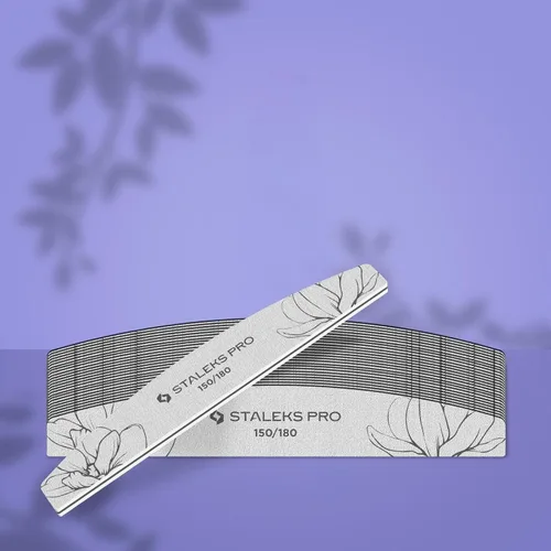 Miniatura 2 de STALEKS PRO Expert 40 Crescent - Lima de uñas mineral (grano 150/180, 25 piezas) – Lima profesional de doble cara para dar forma de uñas