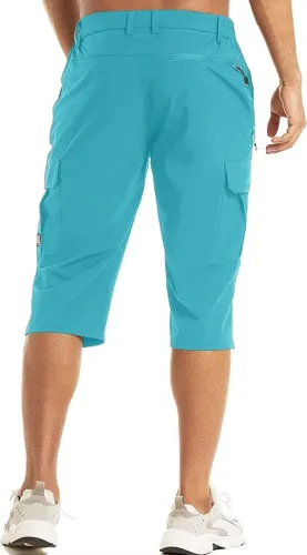 Miniatura 2 de MAGCOMSEN Pantalones cortos de entrenamiento para hombre, de secado rápido, 34, pantalones capri con bolsillos con cremallera, pantalones cortos