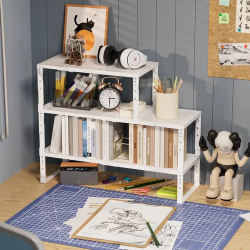 Miniatura 5 de Estante Expandible para Especias de Cocina, Organizador de Estante de Gabinete, Estantes de Almacenamiento Apilables, Estantería Ajustable