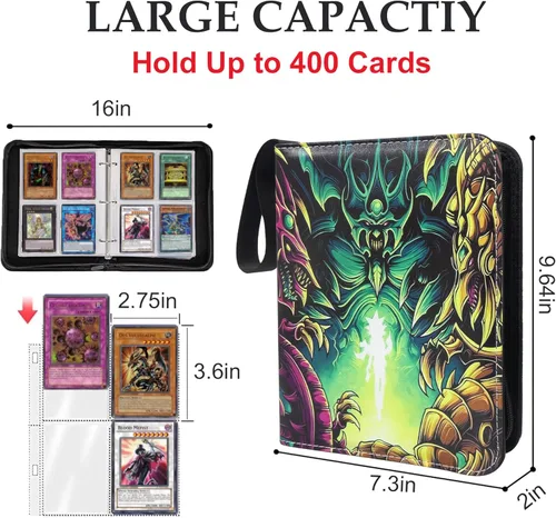 Miniatura 20 de Carpeta de tarjetas de 400 bolsillos para tarjetas de anime, portátil, impermeable, libro de almacenamiento de tarjetas de One Piece con fundas