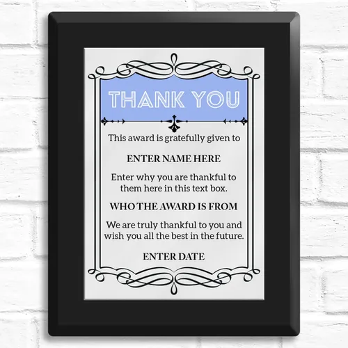 Miniatura 2 de Employee Of The Month - Placa personalizada con el premio de agradecimiento – Impresión a todo color – Añade tu propio texto – Disponible en 9