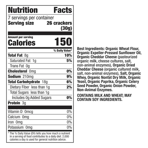 Miniatura 2 de Galletas saladas horneadas Annie's Organic White Cheddar Squares, hechas con queso real, 7.5 oz